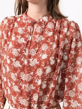 NWT Rag & Bone Carly Floral Tie Blouse